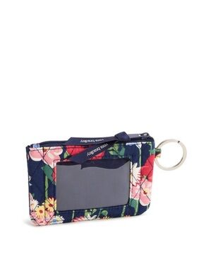 Vera Bradley x Target Navy Poppy Meadow Floral Quilted Cotton Zip ID Wallet